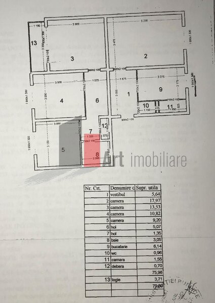 Brancoveanu vanzare apartament 4 camere decomandat cu centrala